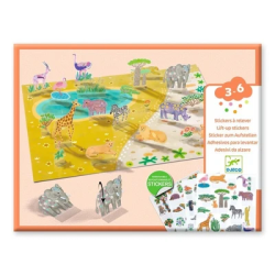 Juego de pegatinas reposicionables - Animales